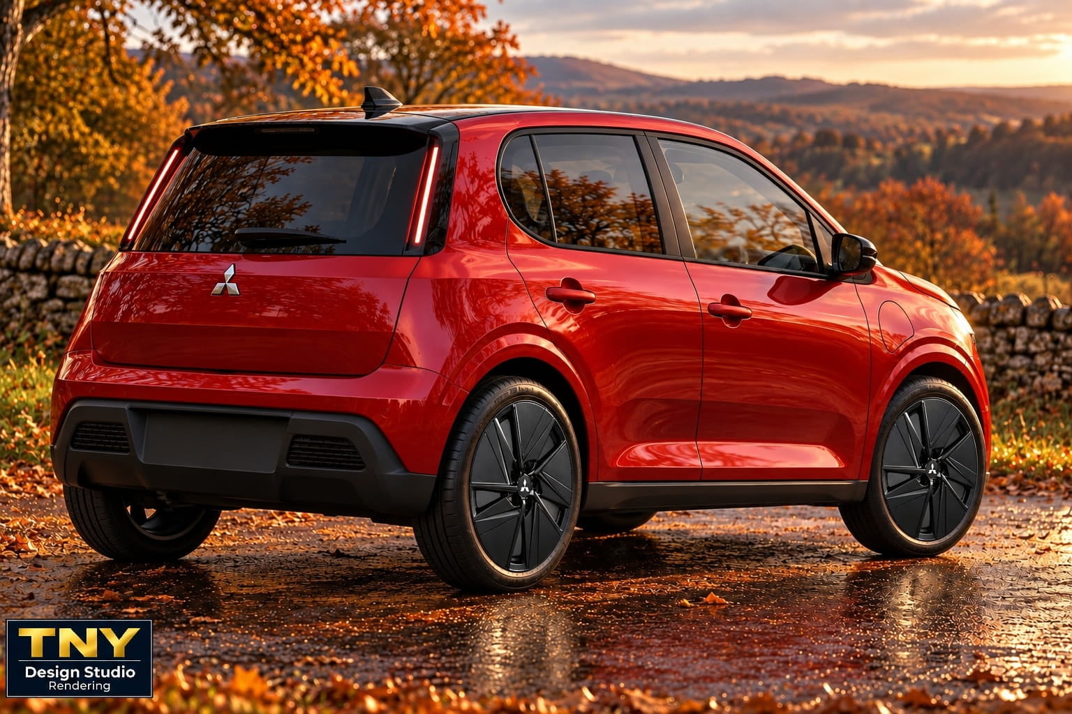 Mitsubishi i EV 2028 Rendering Rear