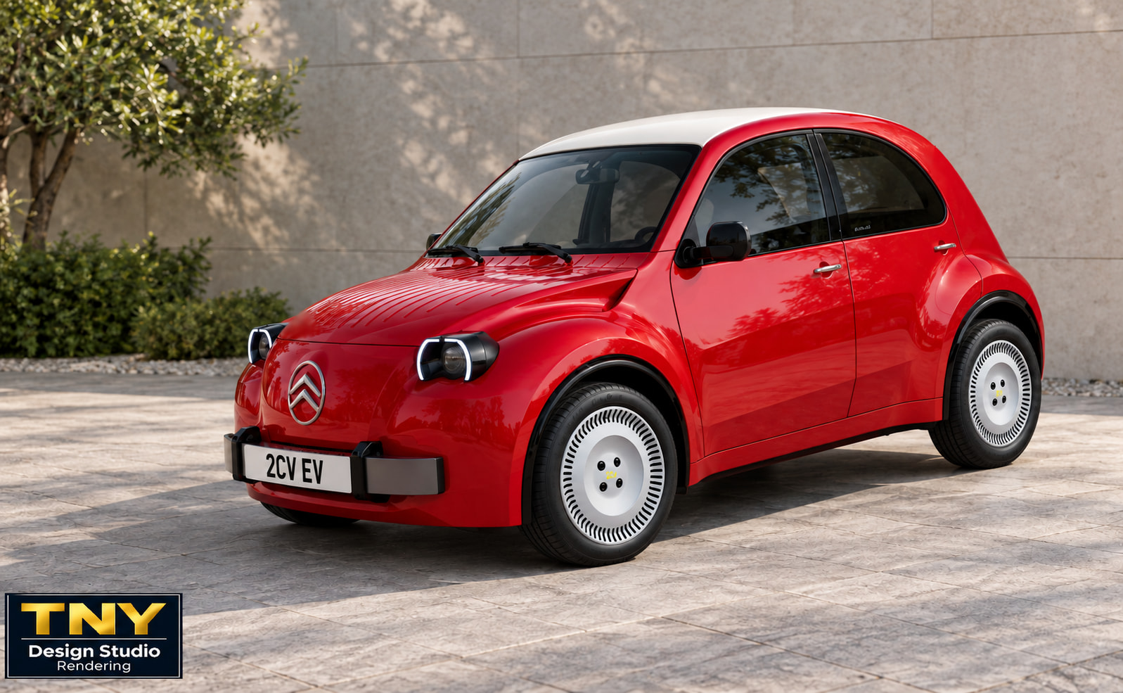 Citroen 2CV EV M1E Rendering