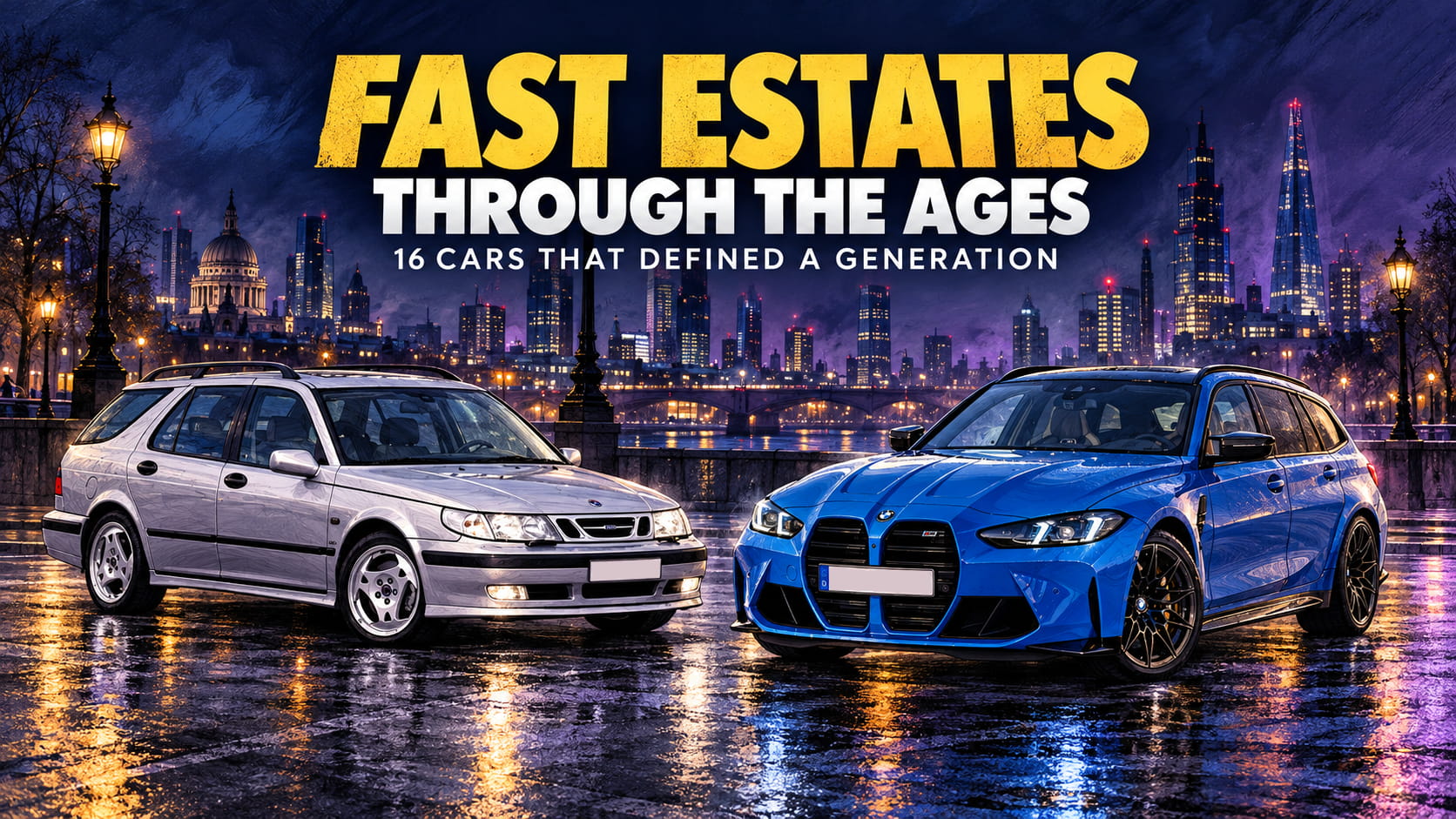 Saab 9-5 Aero Sportwagon VS BMW M3 Touring Hero Image TNY