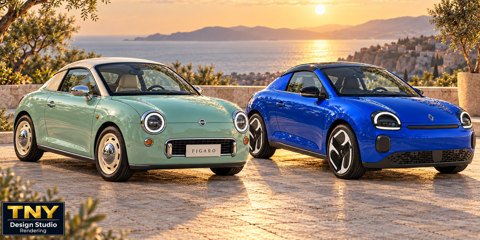 Nissan Figaro EV & Renault Wind EV Rendering